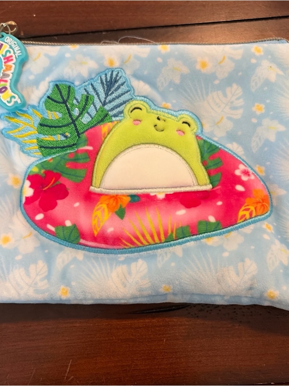 Squishmallows Wendy The Frog Summer Soft Pencil Pouch Cosmetic Bag